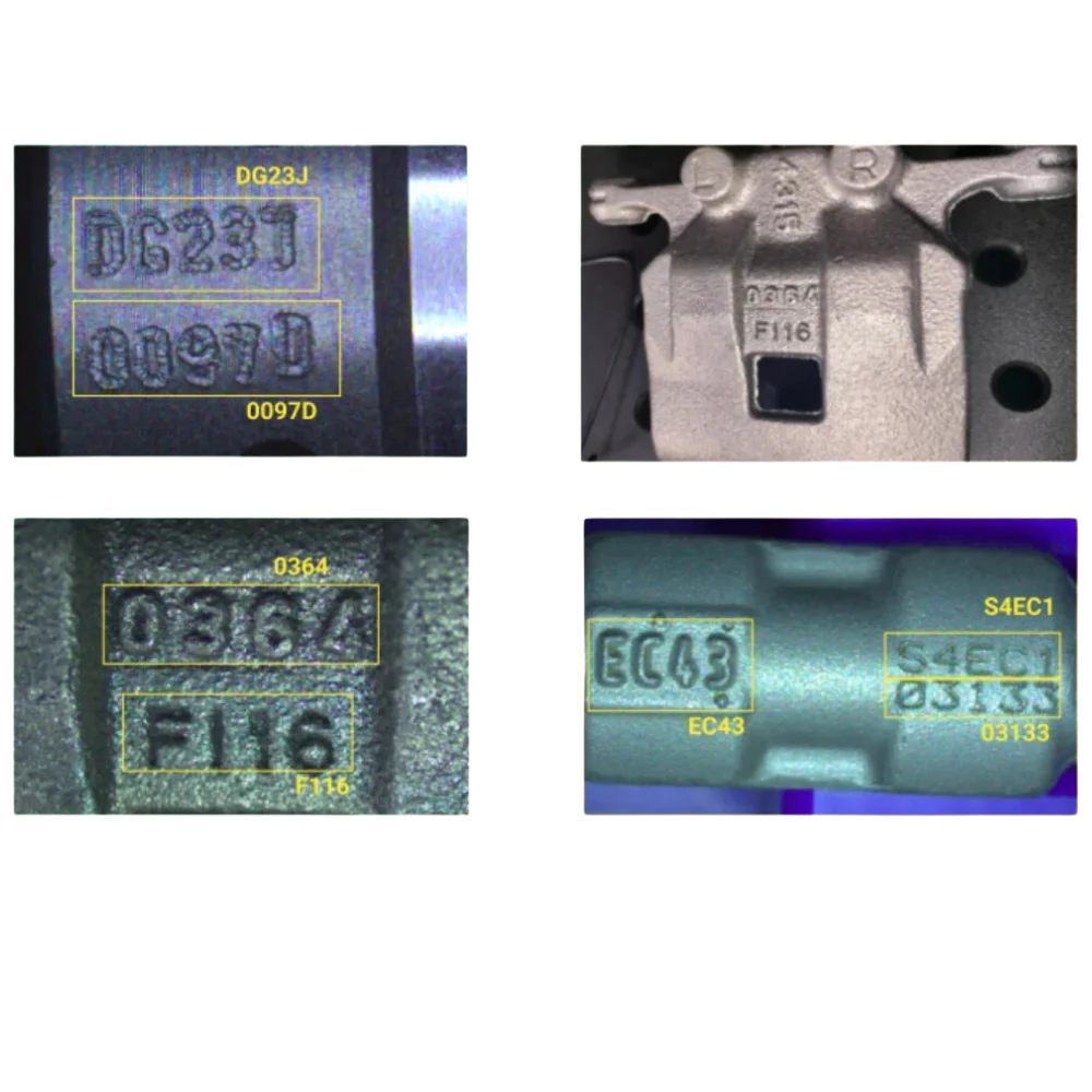 Mettle surface OCR/OCV detection