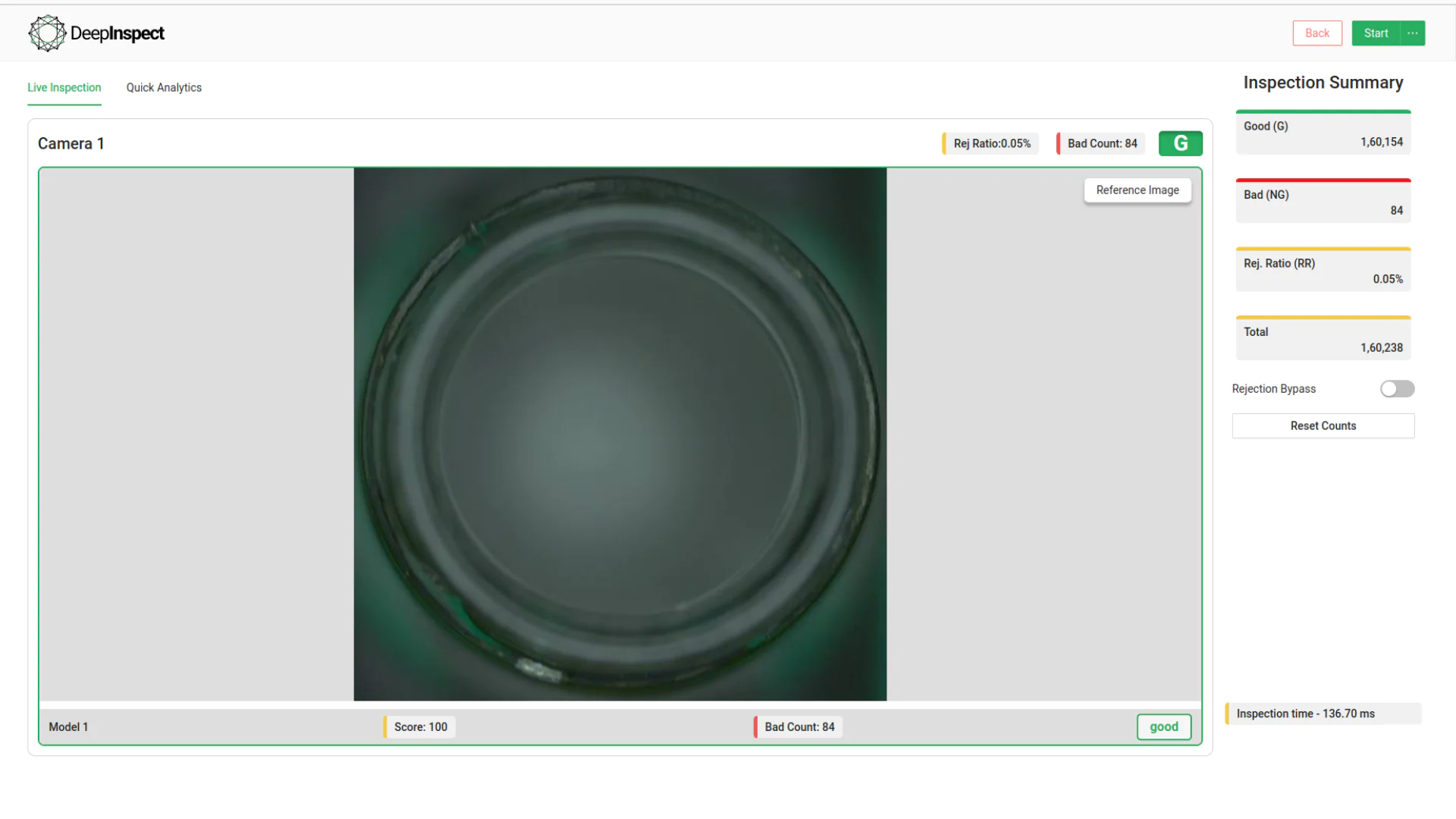 glass bottle quality inspection software