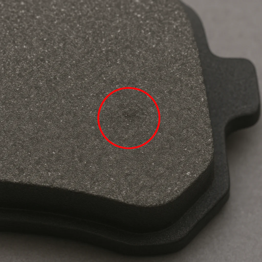 Dimensional inspection of brake pads