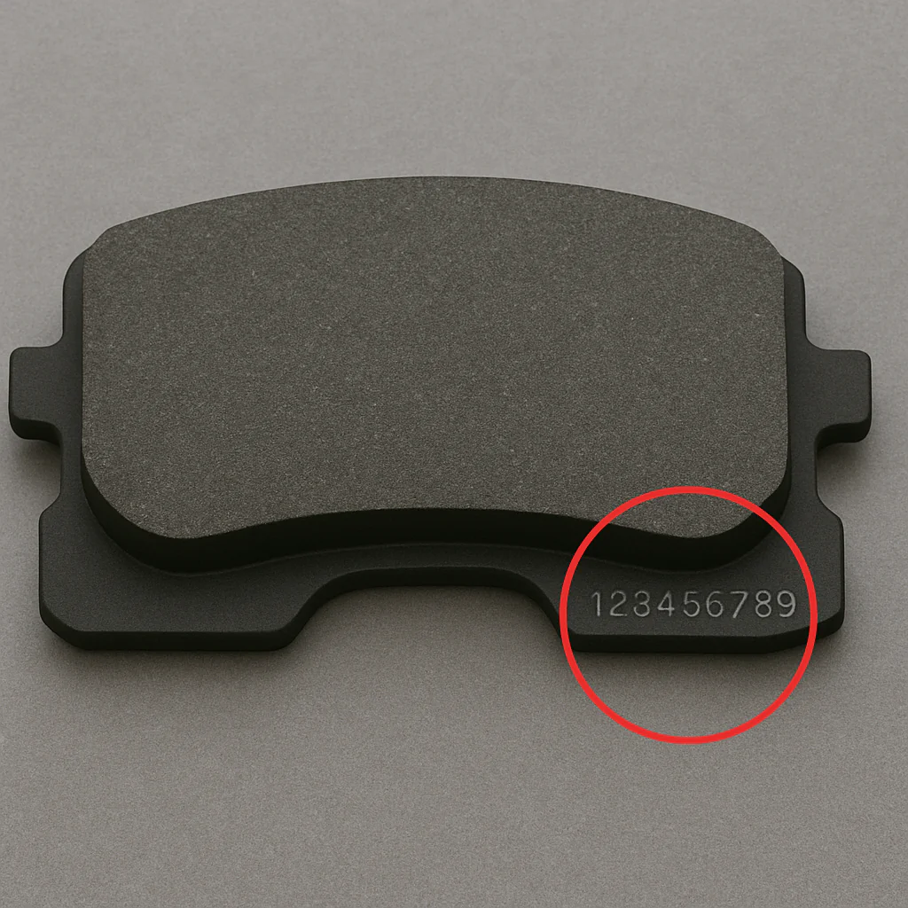 Brake pad edge chipping detection