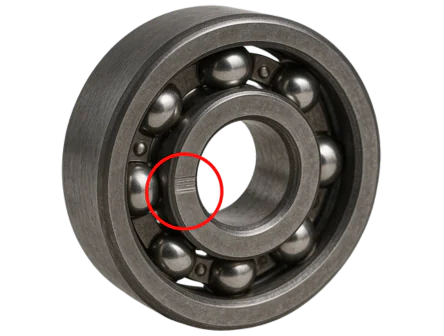 Crack detection in bearings