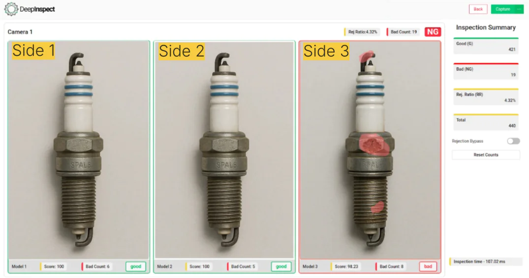 micro-crack detection spark plug