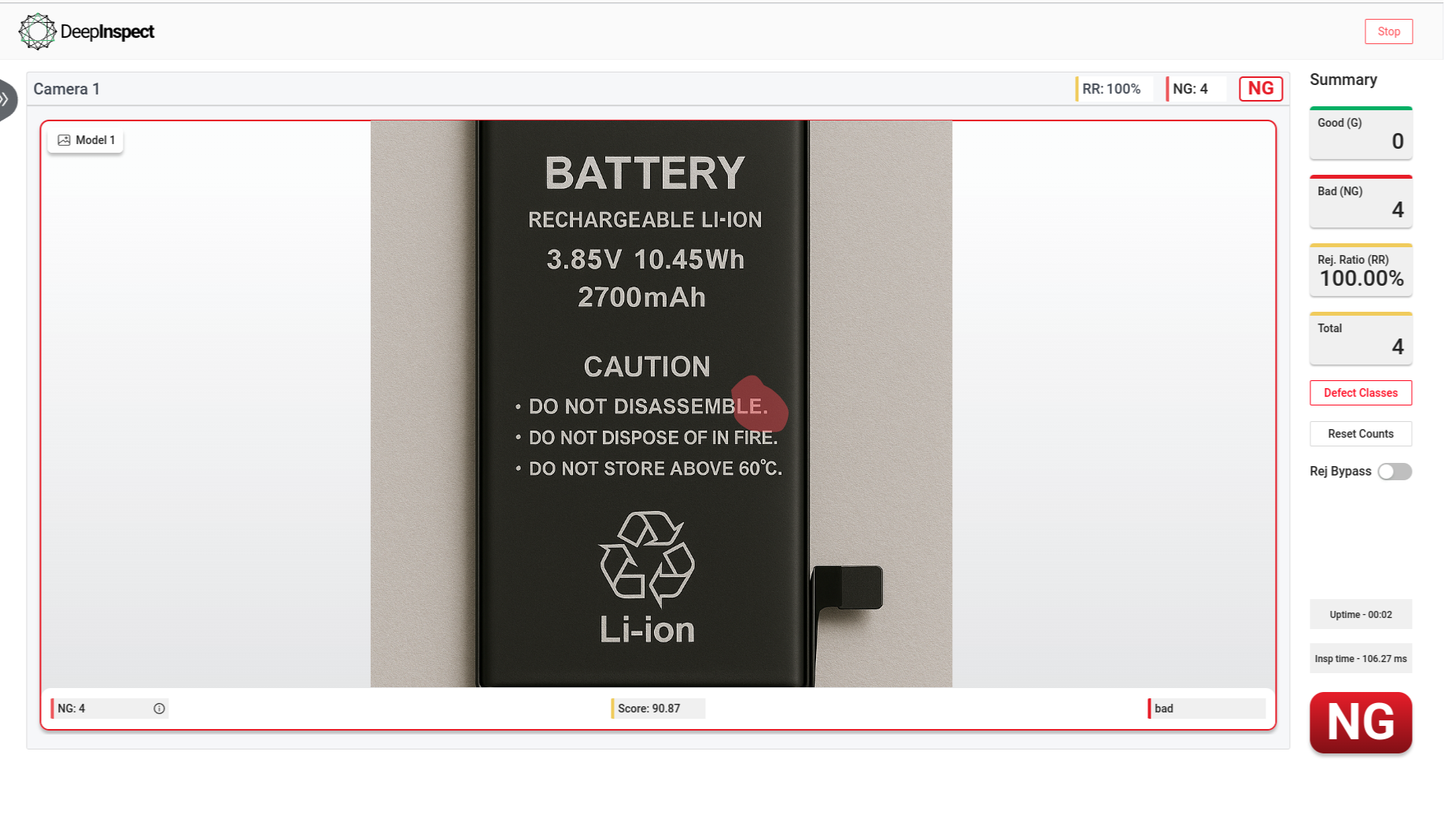 Post-assembly defect detection smartphone