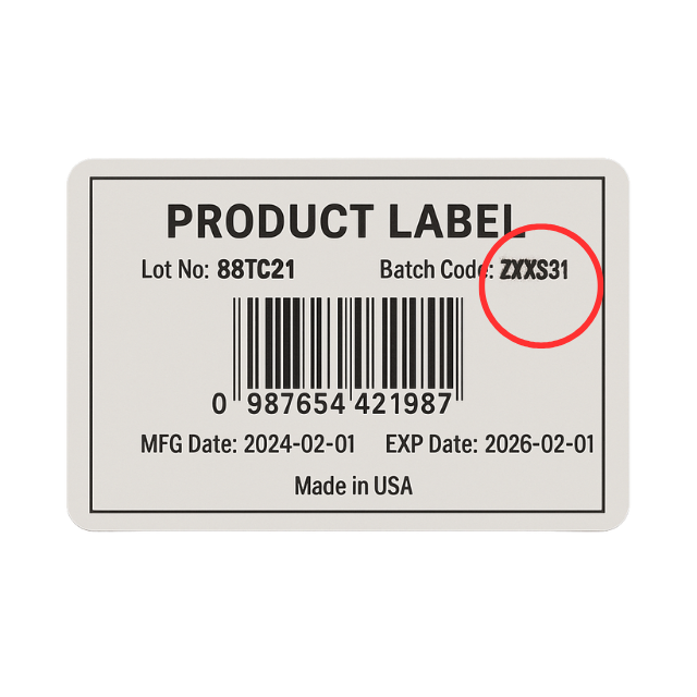 batch code and expiration date inspection