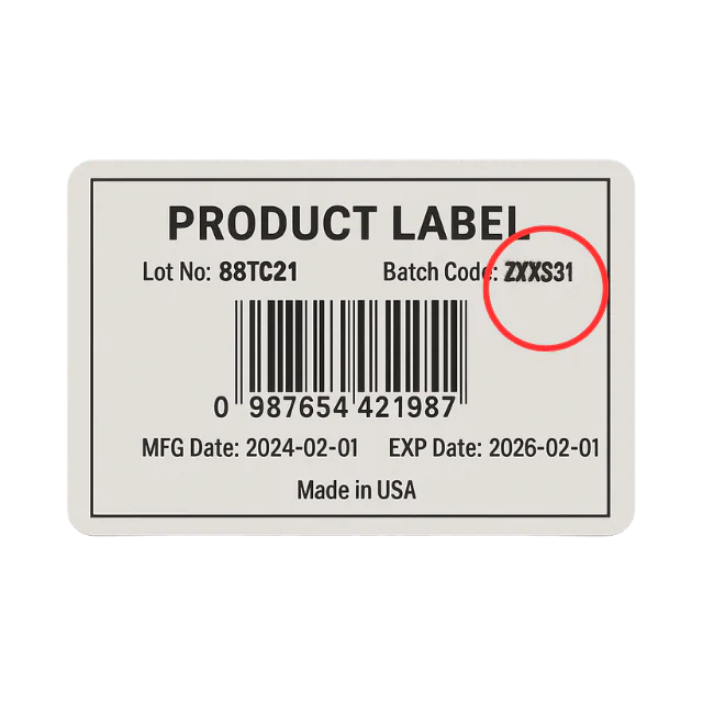 batch code and expiration date inspection