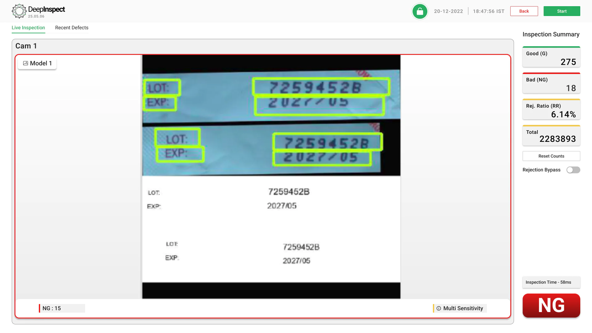 LOT CODE INSPECTION DEEPINSPECT