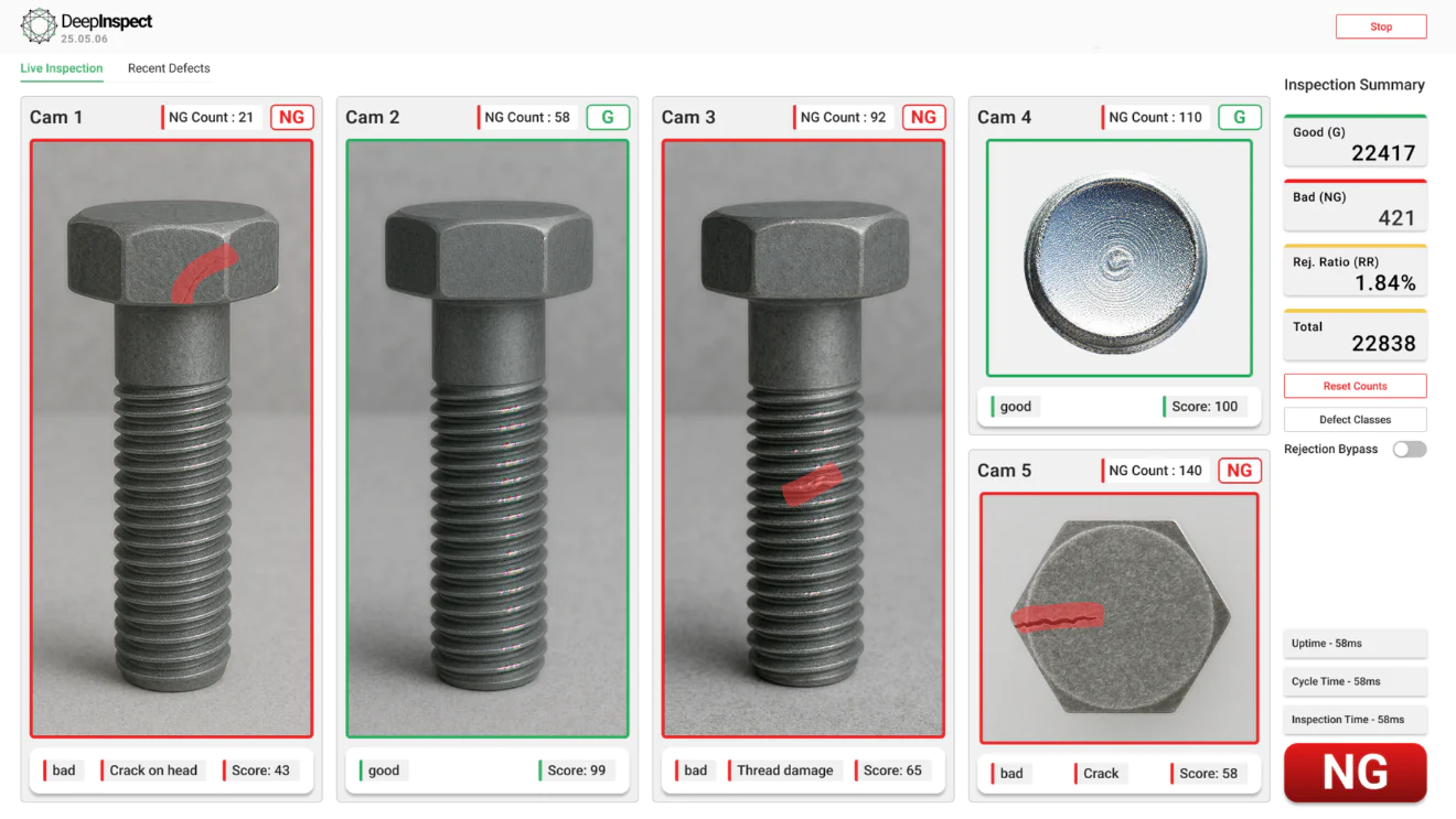 screw head defect detection