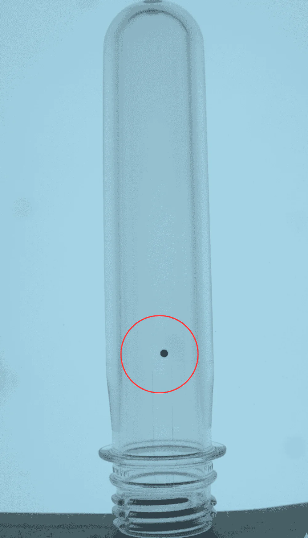 blackdot on pet preform