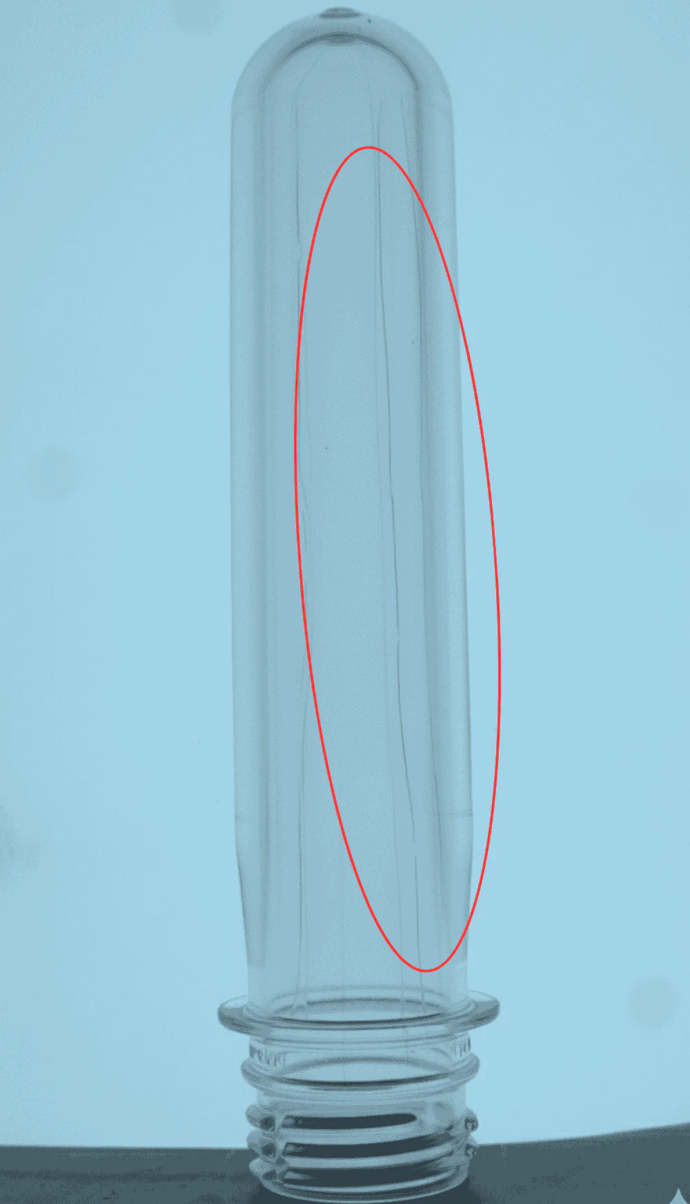 scratch in pet preform