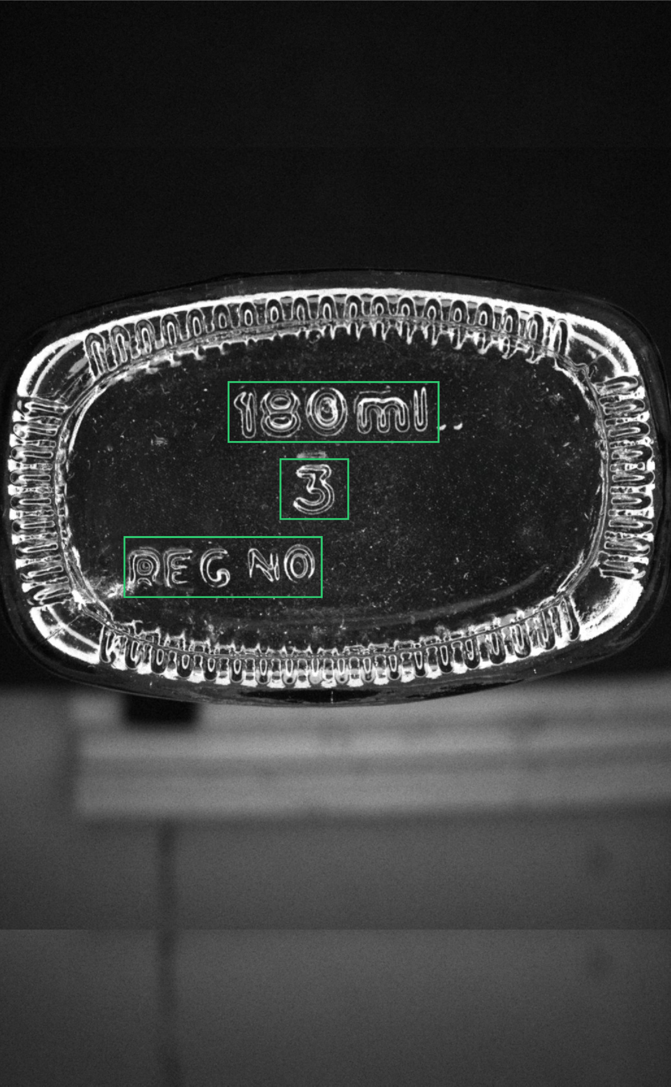 glass bottle mould number reading