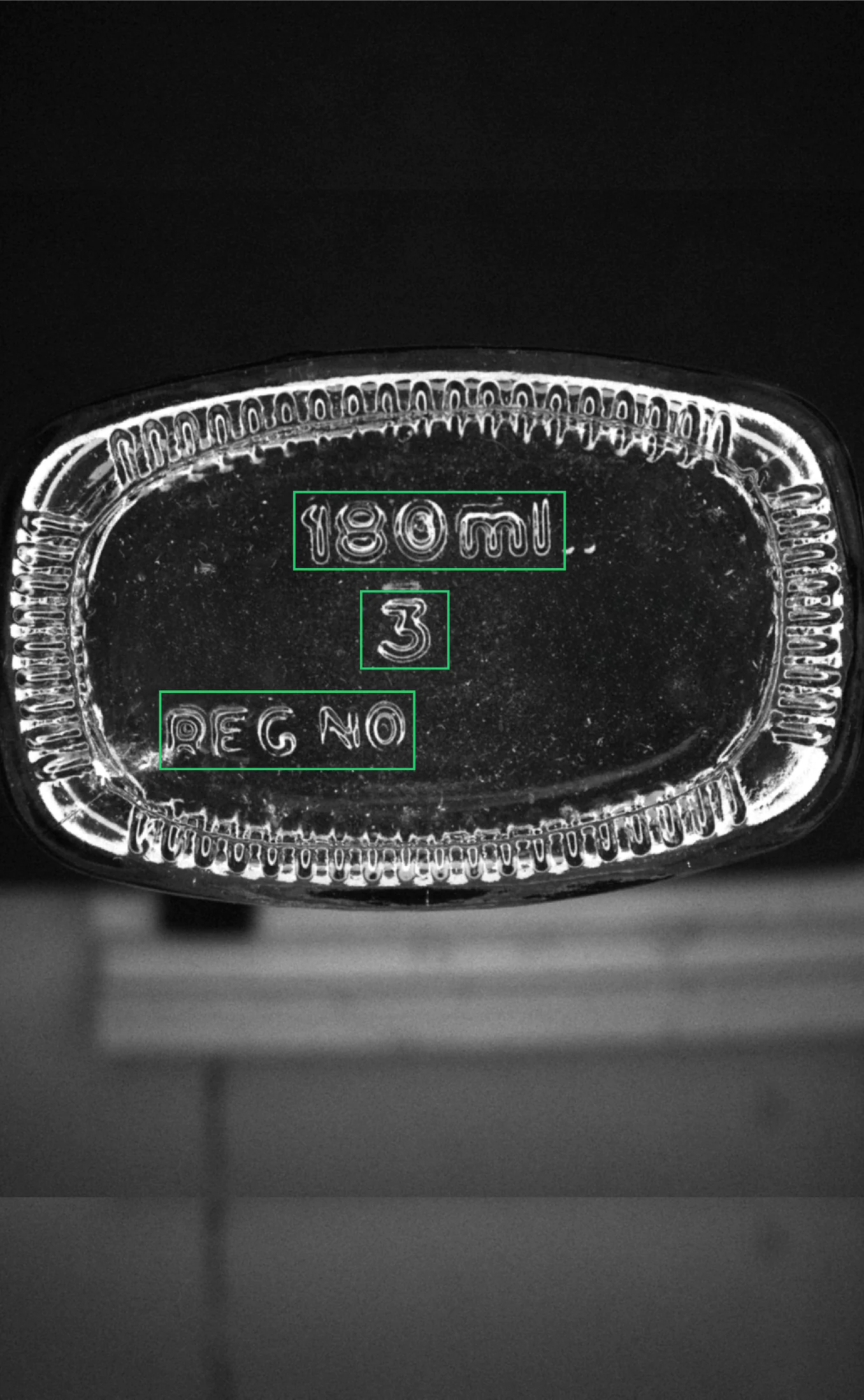 glass bottle mould number reading