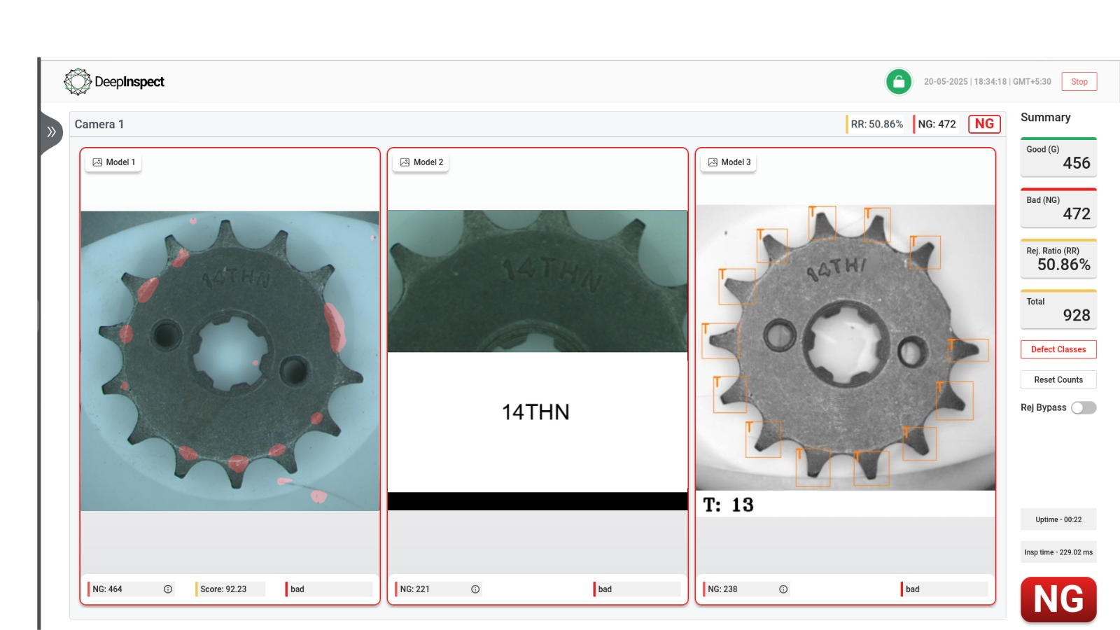 Burrs and edge defects on sprocket
