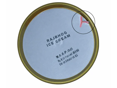 Ice cream container inspection system
