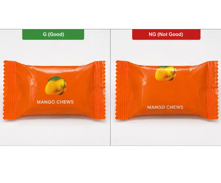 Label inspection for candy packaging